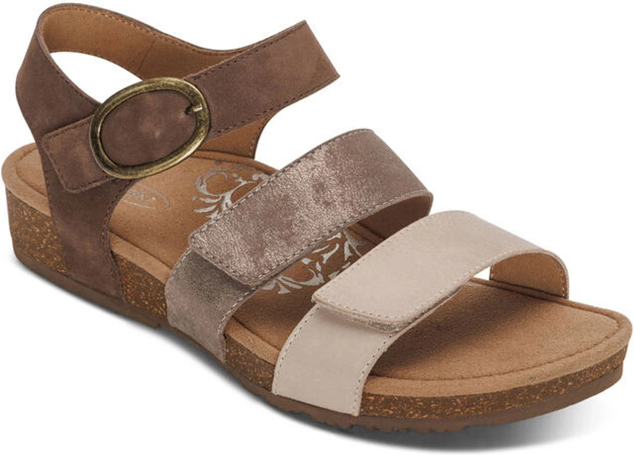 Aetrex Women's Lilly Adjustable Quarter Strap Sandal 1 Aetrex Women's Lilly Adjustable Quarter Strap Sandal