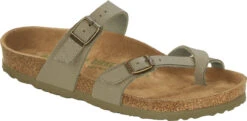 Birkenstock Women's Mayari Vegan -Shoe Stores birkenstock womens mayari vegan faded khaki birkibuc 1018486 22383.1657899282
