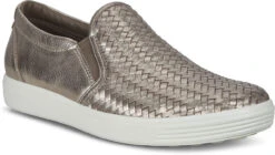 ECCO Women's Soft 7 Woven II Slip-On -Shoe Stores ecco womens soft 7 woven 2 slip on stone metallic 47011351147 37769.1702004511