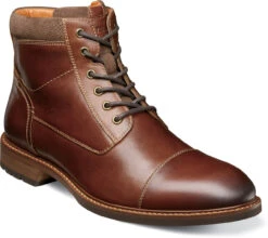 Florsheim Lodge Cap Toe Lace Up Boot -Shoe Stores florsheim mens lodge cap toe lace up boot chestnut 14286 205 16484.1628279403