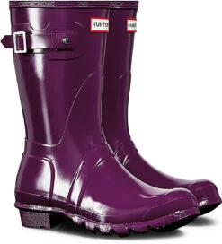 Hunter Women's Original Short Gloss Rain Boot -Shoe Stores hunter womens original short gloss violet wfs1000rgl rvi 41499.1536966688