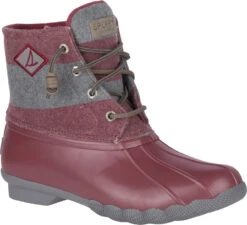 Sperry Women's Saltwater Varsity Stripe 7 Sperry Women's Saltwater Varsity Stripe -Shoe Stores sperry womens salwater varsity stripe wine grey sts84374 36822.1570817515