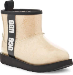 UGG Big Kids Classic Clear Mini II -Shoe Stores ugg kids classic clear mini 2 natural black 1112386k nblc 70299.1656432983