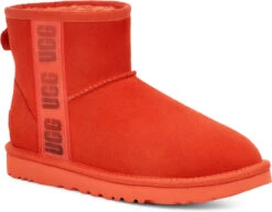UGG Women's Classic Mini Side Logo II -Shoe Stores ugg womens classic mini side logo 2 hazard orange 1134962 hong 78508.1662579291