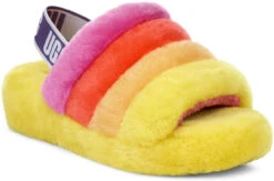 Shoe Stores -Shoe Stores ugg womens pride fluff yeah slide rainbow yellow 1097169 pryw 15975.1630426000